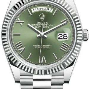 Rolex Day-Date 40 Platinum Olive Green Dial Men’s Watch M228236-0008