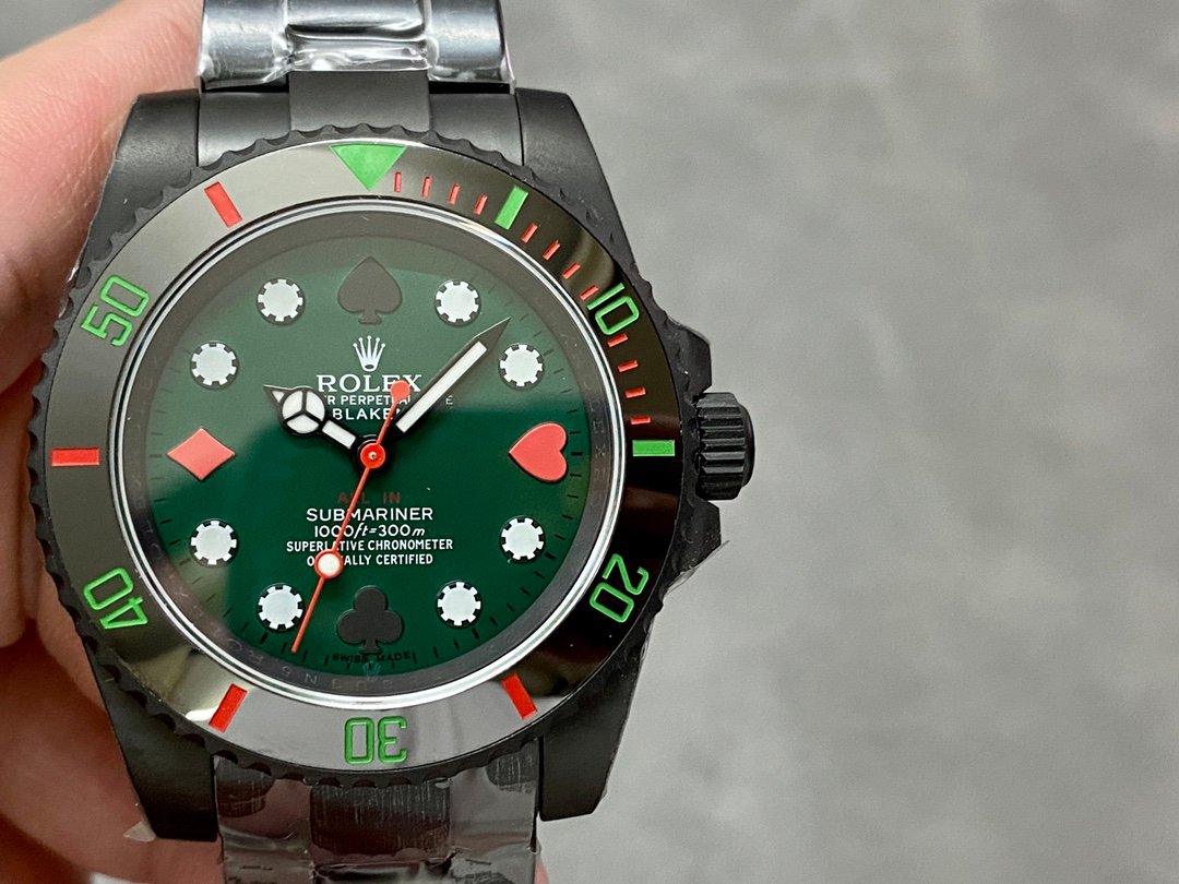 Rolex Submariner Special Edition Spades and Hearts Poker BLAKEN Customized Watch - Image 4