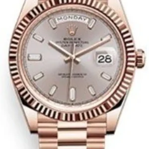 Rolex Day-Date 40 Everose Gold Sundust Diamond Dial Men’s Watch M228235-0004