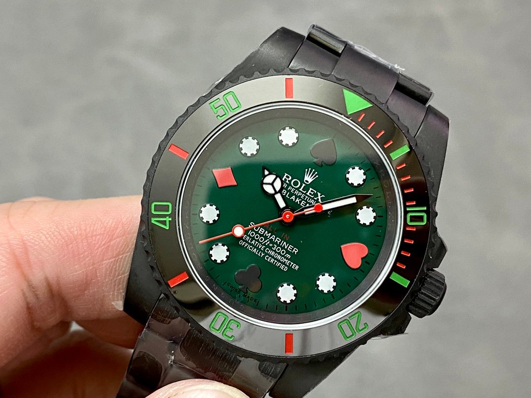 Rolex Submariner Special Edition Spades and Hearts Poker BLAKEN Customized Watch - Image 5