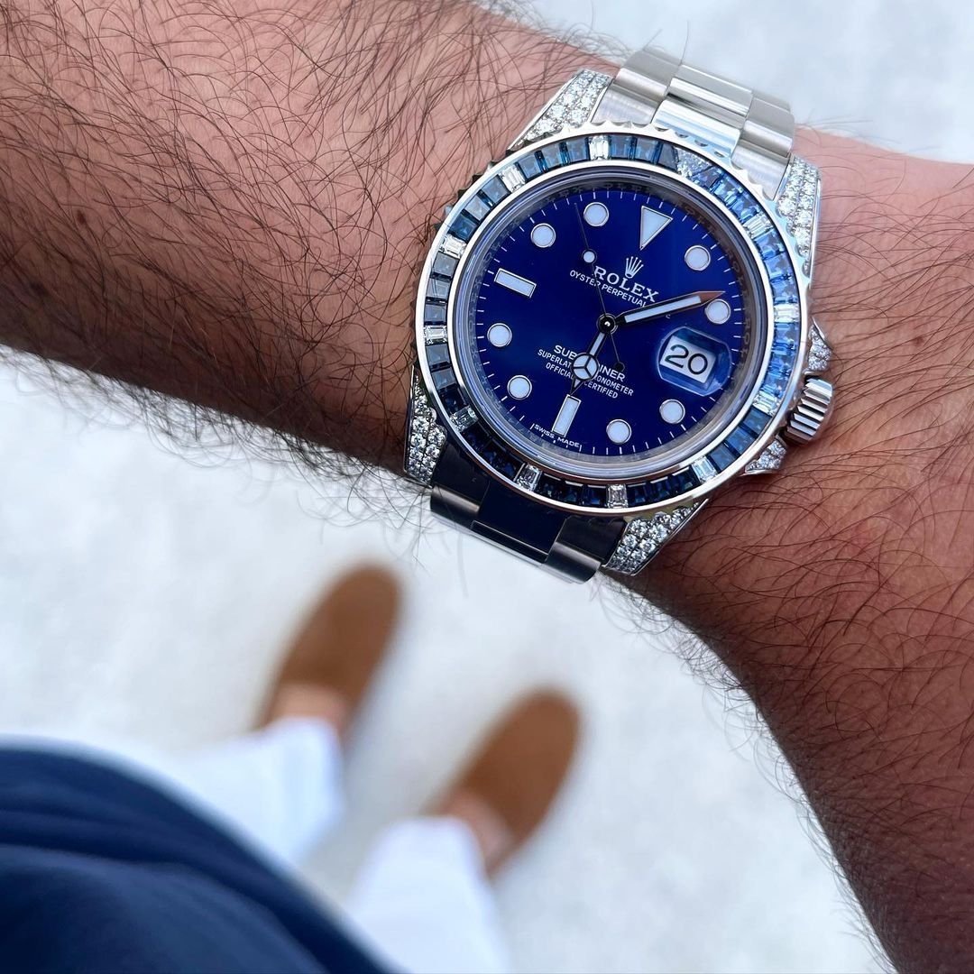 Rolex Submariner Date 18K White Gold Diamonds 116659 SABR - Image 9