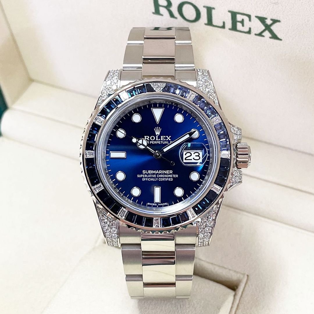 Rolex Submariner Date 18K White Gold Diamonds 116659 SABR - Image 6