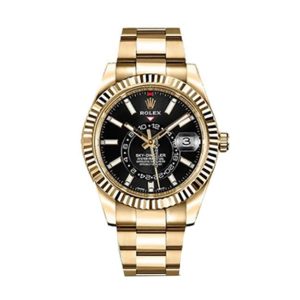 Rolex Sky-Dweller Gold 42 mm Black Index Dial Oyster Bracelet