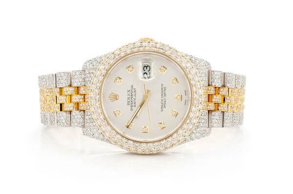 ROLEX Oyster Perpetual Diamond Datejust 41MM two-tone gold full iced moissanite 19.30CT