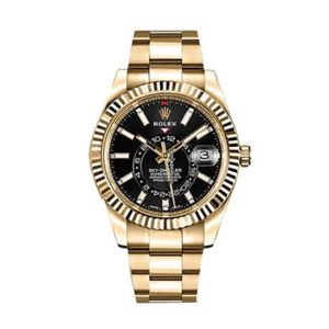 Rolex Sky-Dweller Gold 42 mm Black Index Dial Oyster Bracelet