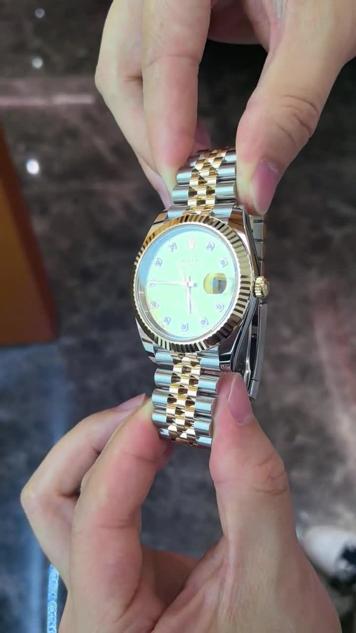 Rolex Datejust 36 Champagne Diamond Dial Watch 116233-0150 - Image 3