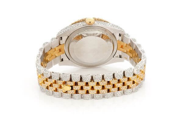 ROLEX Oyster Perpetual Diamond Datejust 41MM two-tone gold full iced moissanite 19.30CT - Image 2