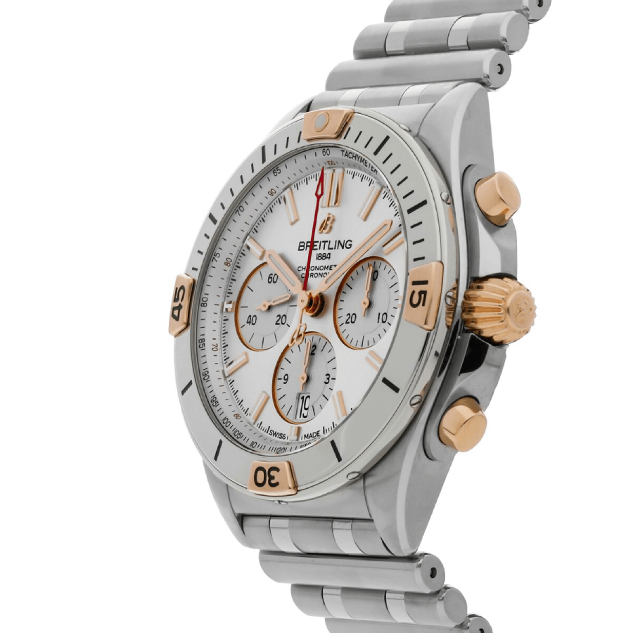 Breitling White Dial Silver Replica - Image 3