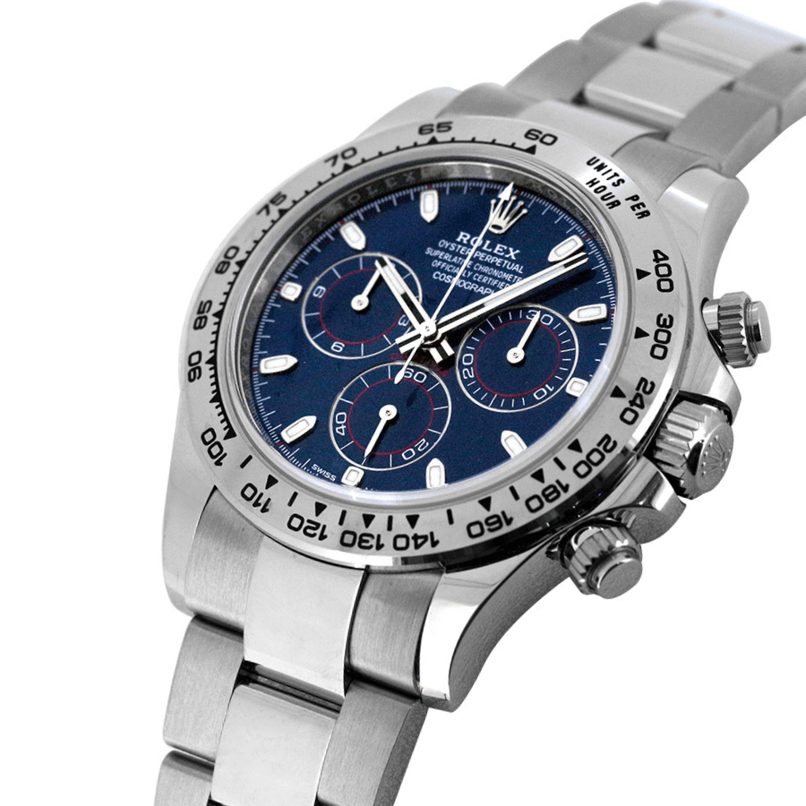 Daytona White Gold Blue Dial Replica - Image 2