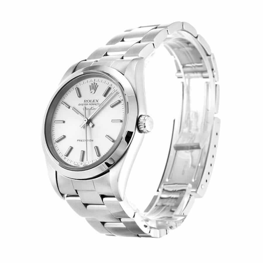 Rolex Air King 14000 Stainless Steel White Dial Replica - Image 2