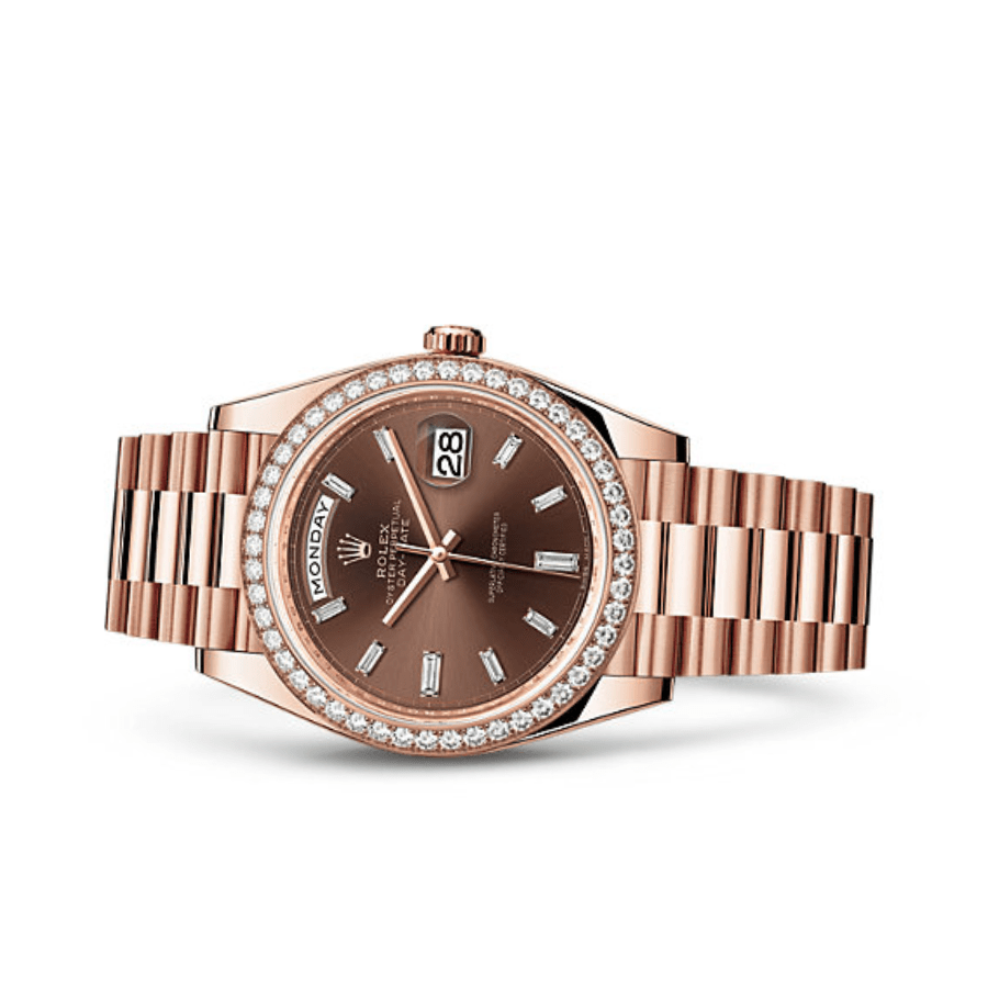 Rolex Day-Date 228345RBR Chocolate Dial Diamond Bezel Replica - Image 2