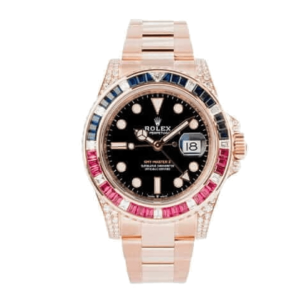 Rolex GMT-Master II 126755SARU Diamond Bezel Black Dial Replica