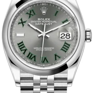Rolex Datejust 36 Stainless Steel Slate Roman Dial Women’s Watch M126200-0017