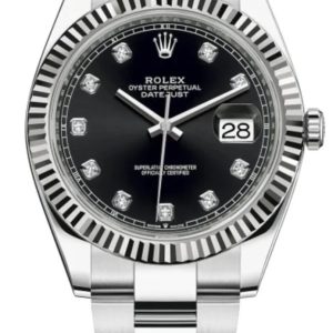Rolex Datejust 41 Black Diamond Dial Men’s Watch M126334-0011