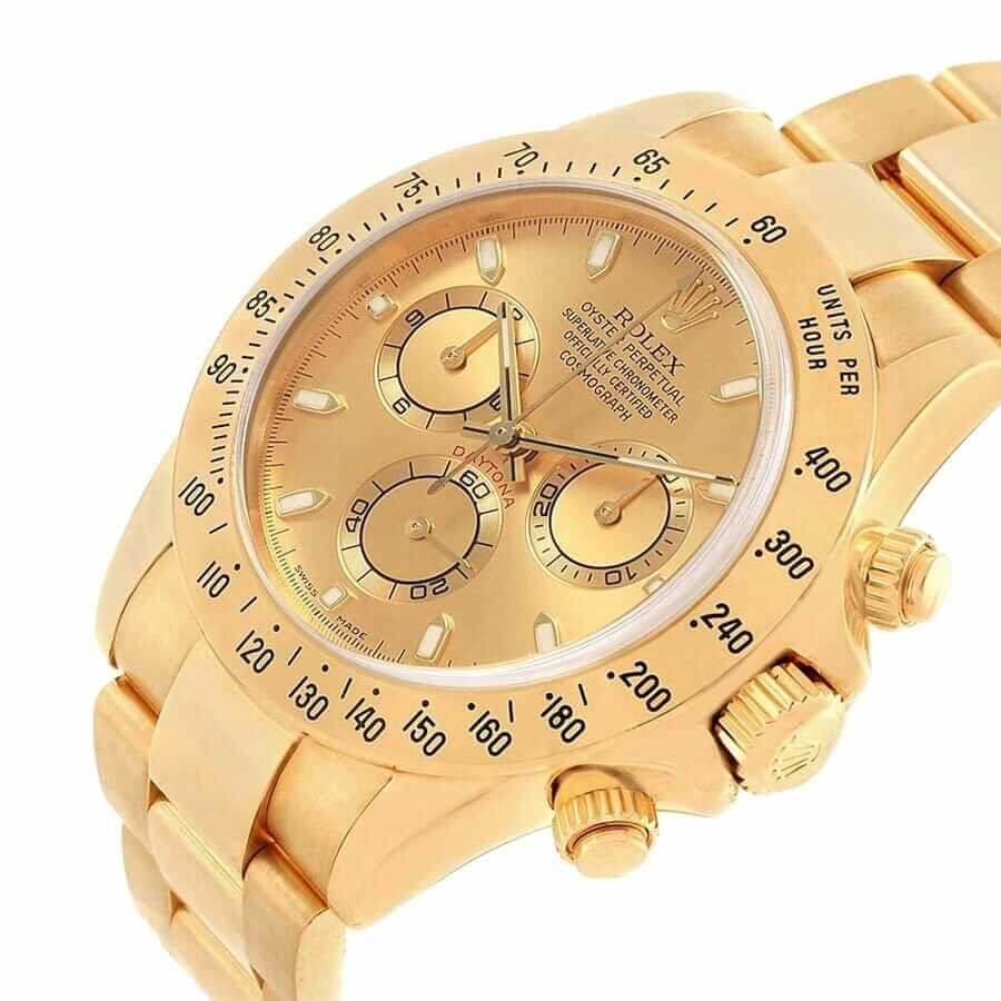 Rolex Daytona Cosmograph Yellow Gold Dial 116528 Oyster Replica - Image 3